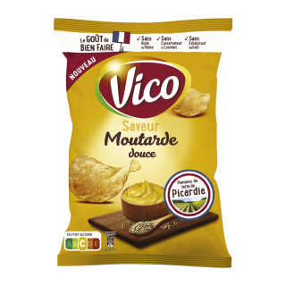 CHIPS LISSES MOUTARDE DOUCE VICO SACHET 125G/12