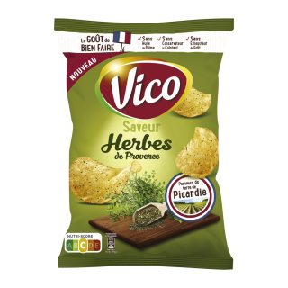 CHIPS LISSES HERBES PROVENCE VICO SACHET 125G/12