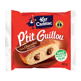 P'TIT GUILLOU GOÛT CHOCOLAT NOISETTES KER CADELAC SACHET 80 G / 28