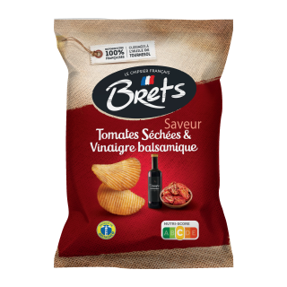 CHIPS  TOMATES SECHEES ET VINAIGRE BALSAMIQUE BRETS SACHET 125G / 10