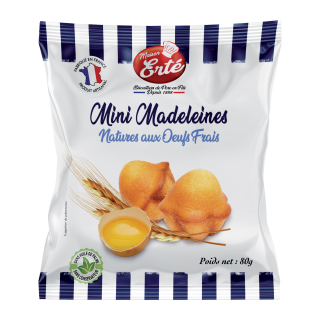 MINI MADELEINES NATURE AUX ŒUFS FRAIS ERTE SACHET 80 G / 24