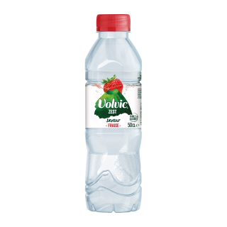 EAU MINERALE NATURELLE PLATE AROMATISEE FRAISE VOLVIC ZEST BOUTEILLE PET 50 CL /24