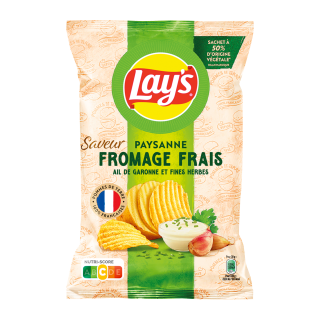 LAYS PAYSANNE FROMAGE AIL HERBES 120G/24