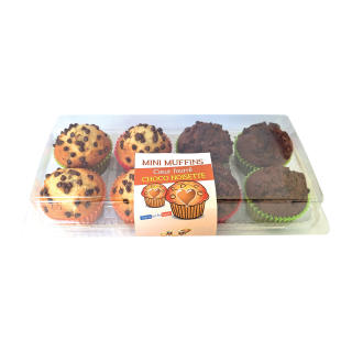 MINI MUFFINS FOURRES CHOCOLAT NOISETTE LES ECUREUILS DU LANGUEDOC BLISTER 290 G / 8