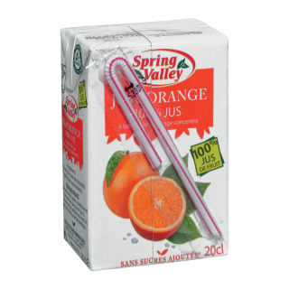 SPRING VALLEY JUS ORANGE BRIQUETTE 20CL PCK6