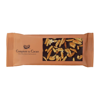 CHOCOLAT NOIR AMANDES COMPTOIRDUCACAO TABLETTE 40G/18