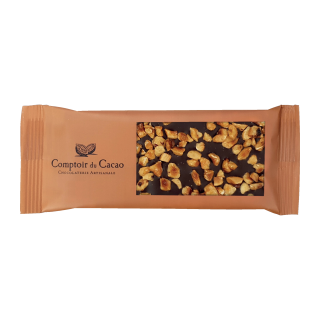 CHOCOLAT NOISETTE NOIR COMPTOIR DU CACAO TABLETTE 40G /18