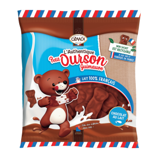 PETIT OURSON CHOCOLAT LAIT GUIMAUVE CEMOI SACHET 170G/24 