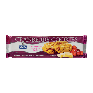 COOKIES CRANBERRIES CHOCOLAT BLANC MERBA 150 G / 22