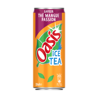 Thé glacé Oasis Ice Tea Saveur Mangue passion - Slim can 33 CL / 24