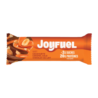 BARRE PROTEINEE CHOCOLAT LAIT CACAHUETES CARAMEL JOYFUEL 55G/12 