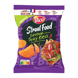 CHIPS SPICY BBQ VICO STREETFOOD SACHET 120G/10