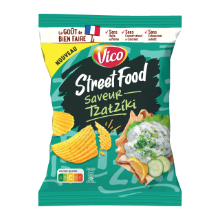 CHIPS TZATZIKI VICO STREETFOOD SACHET 120G/10