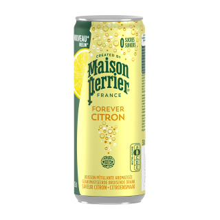 MAISON PERRIER FOREVER BOISSON GAZEUSE AROMATISÉE CITRON CANETTE 33 CL