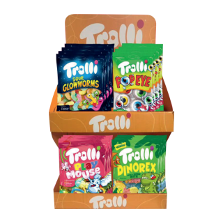 CONFISERIE GELIFIES SACHETS PANACHES TROLLI PLV COMPTOIR 75G-100G/91