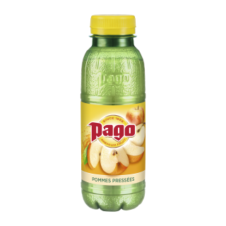 PAGO POMMES PRESSEES PUR JUS - BOUTEILLE PET 33 CL / 12