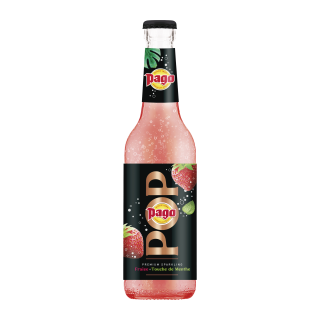 PAGO POP FRAISE MENTHE  - BOUTEILLE VERRE PERDU 25 CL /12