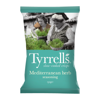 CHIPS HERBES MÉDITERRANÉE TYRRELLS SACHET 150G/10