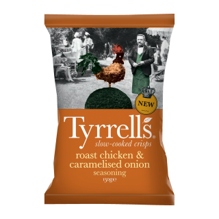 CHIPS POULET OIGNONS TYRRELLS SACHET 150G/10