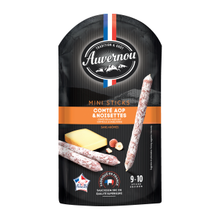 SAUCISSON MINI STICK COMTE NOISETTES AUVERNOU 100G/10