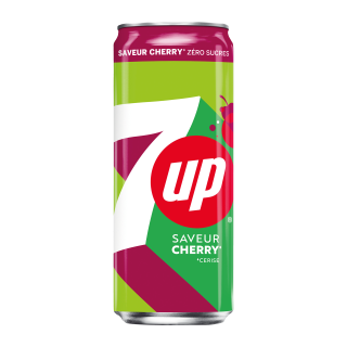 7UP CHERRY ZÉRO SUCRES - CANETTE SLIM 33CL / 24