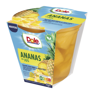 COUPELLE D'ANANAS AU JUS DOLE EMBALLAGE INDIVIDUEL 198 G / 8