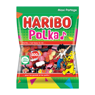 BONBONS POLKA HARIBO SACHET 500G