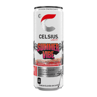 Boisson energisante Celsius Pêche framboise - Slim can 35,5CL / 12