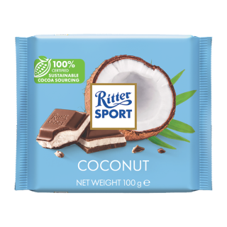  RITTER TAB CHOC LAIT NOIX COCO 100G/12