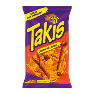 CHIPS QUESO VOLCANO TAKIS SACHET 100G/18